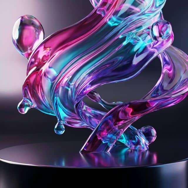 Arte abstracto contemporáneo generado con IA en Keldwave Studio